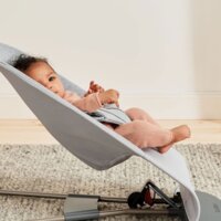Шезлонг BabyBjorn Bliss 3D Jersey Light Beige, рама Light Grey (7317680061874)
