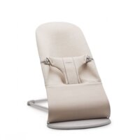 Шезлонг BabyBjorn Bliss 3D Jersey Light Beige, рама Light Grey (7317680061874) 