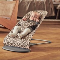 Шезлонг BabyBjorn Bliss Cotton Beige/Leopard, рама Black (7317680060754)