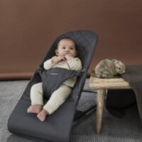 Шезлонг BabyBjorn Bliss Cotton Black, рама Dark Grey (7317680060167)