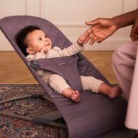 Шезлонг BabyBjorn Bliss Cotton Dark Purple, рама Dark Grey (7317680060341)
