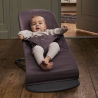 Шезлонг BabyBjorn Bliss Cotton Dark Purple, рама Dark Grey (7317680060341)