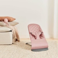 Шезлонг BabyBjorn Bliss Cotton Dusty Pink, рама Dark Grey (7317680060143)