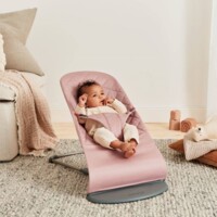 Шезлонг BabyBjorn Bliss Cotton Dusty Pink, рама Dark Grey (7317680060143)