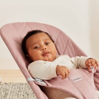 Шезлонг BabyBjorn Bliss Cotton Dusty Pink Petal Quilt, рама Light Grey (7317680061225)