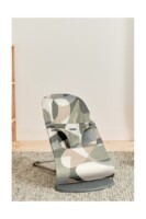 Шезлонг BabyBjorn Bliss Cotton Puzzel Print Khaki/Green, рама Dark Grey (7317680060396)