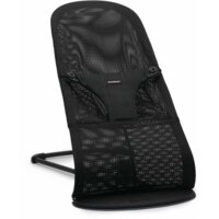 Шезлонг BabyBjorn Bliss Mesh Black, рама Black + іграшка Googly Eyes Black & White (7317686060253)