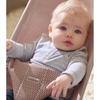Шезлонг BabyBjorn Bliss Mesh Dusty Pink, рама Light Grey (7317680061089)