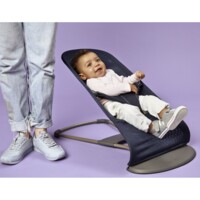 Шезлонг BabyBjorn Bliss Mesh Navy Blue, рама Dark Grey (7317680060037)