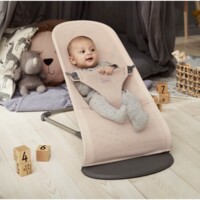 Шезлонг BabyBjorn Bliss Mesh Pearly pink, рама Dark Grey (7317680060013)
