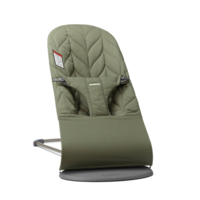 Шезлонг BabyBjorn Bliss Woven Petal Quilt Dark green, рама Dark Grey (7317680061409) 