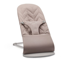 Шезлонг BabyBjorn Bliss Woven Petal Quilt Sand Grey, рама Light Grey (7317680063175) 