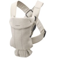 Рюкзак-кенгуру BabyBjorn Mini 3D Jersey Light beige (7317680210876)