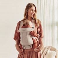 Рюкзак-кенгуру BabyBjorn Mini 3D Jersey Light beige (7317680210876)