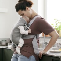 Рюкзак-кенгуру BabyBjorn Mini 3D Jersey Light grey (7317680210722)