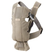 Рюкзак-кенгуру BabyBjorn Mini 3D Mesh, Grey beige (7317680210029) 