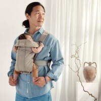 Рюкзак-кенгуру BabyBjorn Mini 3D Mesh, Grey beige (7317680210029)