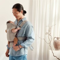Рюкзак-кенгуру BabyBjorn Mini 3D Mesh, Grey beige (7317680210029)