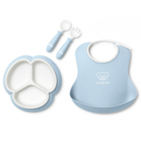 Набір дитячого посуду BabyBjorn Powder Blue, 4 ел. (7317680790026) 