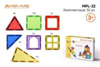Магнітний конструктор MagPlayer Плитки, 32 ел. (MPL-32)