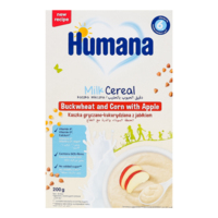 Молочна каша Humana Гречано-кукурудзяна з яблуком, 200 г (4251099603030) 