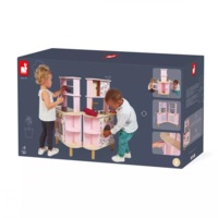 Дитяча кухня Janod, двостороння, зі світлом і звуком, рожевий (J06616)