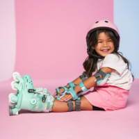 Роликовые коньки YVolution Twista, размер 24-28, салатовый (379225)