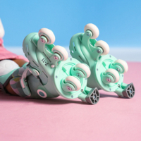 Роликовые коньки YVolution Twista, размер 24-28, салатовый (379225)