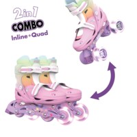 Роликові ковзани NEON Сombo, розмір 34-37, веселка (379304) 