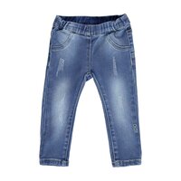 Джинси сині iDO з кишенями-обманками для дівчинки 4 років (4.U361.00/7350) 