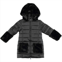 Чорне зимове пальто iDO для дівчинки 10 років (4.V882.00/0658/10A) 