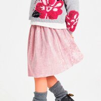 Рожева велюрова спідниця плісе iDO для дівчинки 6 років (4.K663.00/2715)