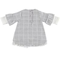 Сіра картата сукня iDO з білим бантом для дівчинки 5 років (4.V633.00/8992/5A)