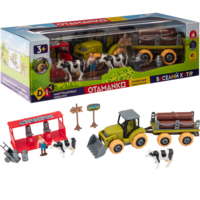 Ігровий набір Otamanko Фермерське господарство Трактор із причепом і молочна ферма з коровами (5320159) 