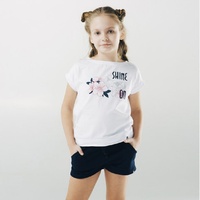 Футболка Smil Тропічний рай для дівчинки, розміри 122-140 (110482) 