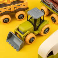 Ігровий набір-конструктор OTAMANKO Веселий хутір: трактор з двома причепами, кінь і вівці (5320165)