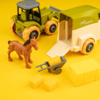 Ігровий набір-конструктор OTAMANKO Веселий хутір: трактор, вантажівка, причеп, фермер, кінь, вівця (5320163)