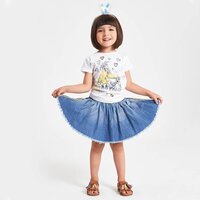 Джинсова спідниця з потертостями для дівчинки 6 років (4.W788.00/7350)