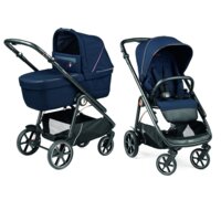 Коляска Peg-Perego 2 в 1 Veloce Blue Shine Синяя (PACK-VEL2100000017)