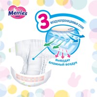 Подгузники для новорожденных Merries NB 0-5 кг 90 шт 
