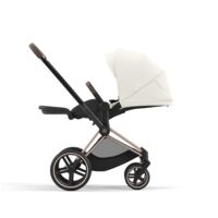 Коляска Cybex e-Priam 2 в 1 Off White на шасі Chrome Brown з електроприводом 