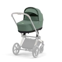 Коляска Cybex e-Priam 2 в 1 Leaf Green на шасі Chrome Brown з електроприводом (521002349/523000839/523000773)