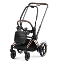 Коляска Cybex e-Priam 2 в 1 Sepia Black на шасі Rosegold з електроприводом 