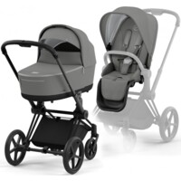 Коляска 2 в 1 Cybex Priam Mirage Grey, шасі Matt Black (929743331) 