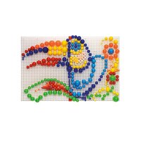 Набор Quercetti для занятий мозаикой (5-10-15-20 мм фишки (300 шт.) + 2 доски) 