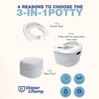 Горшок 3 в 1 Diaper Champ Potty Silver (6101)
