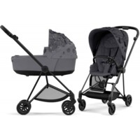 Коляска 2 в 1 Cybex Mios 4.0 Simply Flowers Grey, шасі Matt Black (5210453-38) 