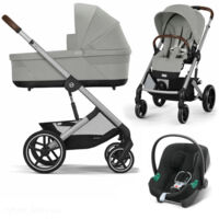 Коляска Cybex Balios S Lux 3 в 1 Stone Grey автокрісло Aton B2 i-Size (5215953293901-04) 