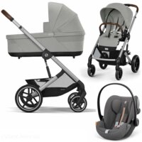 Коляска Cybex Balios S Lux 3 в 1 Stone Grey автокрісло Cloud G plus (522001937301-02) 