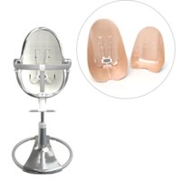 Стільчик для годування Bloom Fresco Silver з набором вкладишів Fresco gold rosa (E10535-S-11-AKS-E10516-RGL-11-AKS)  